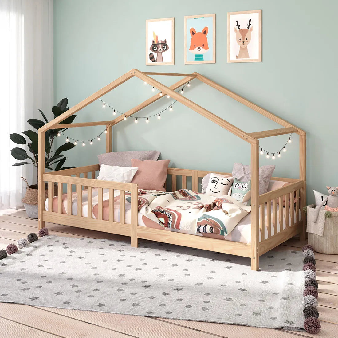 Cama Infantil Montessori Florencia- Madera Maciza