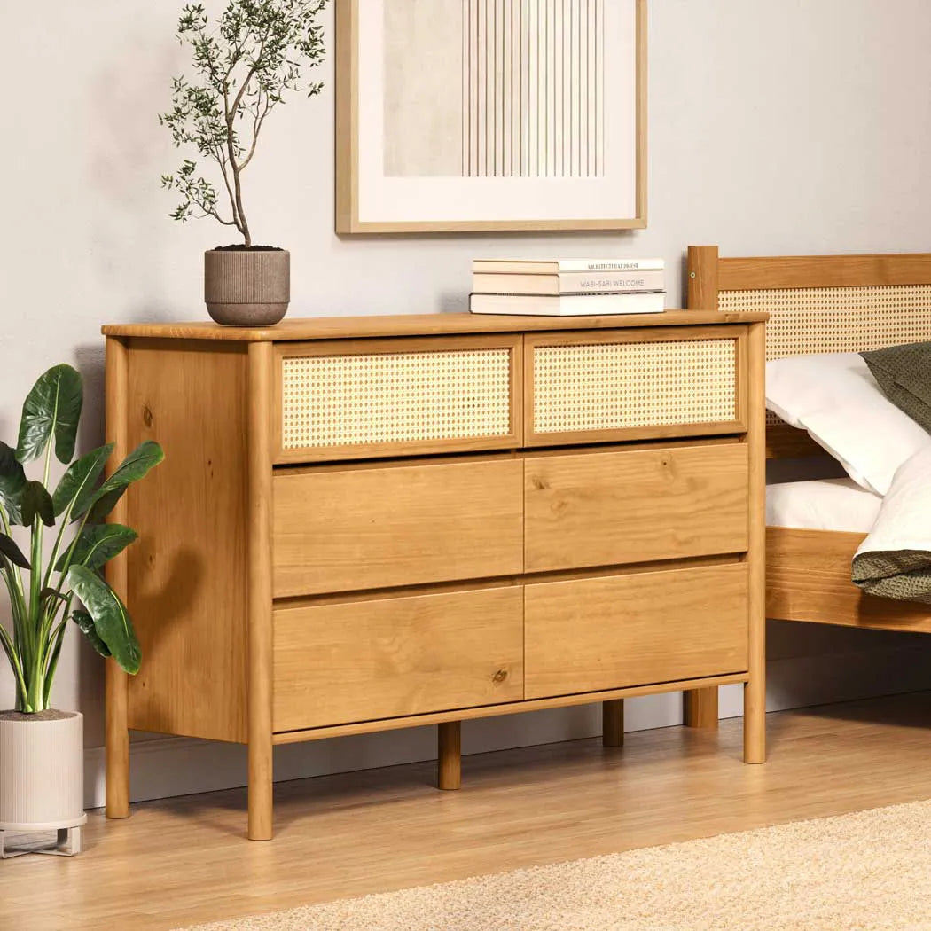 Comoda Semira Rattan - Madera Maciza