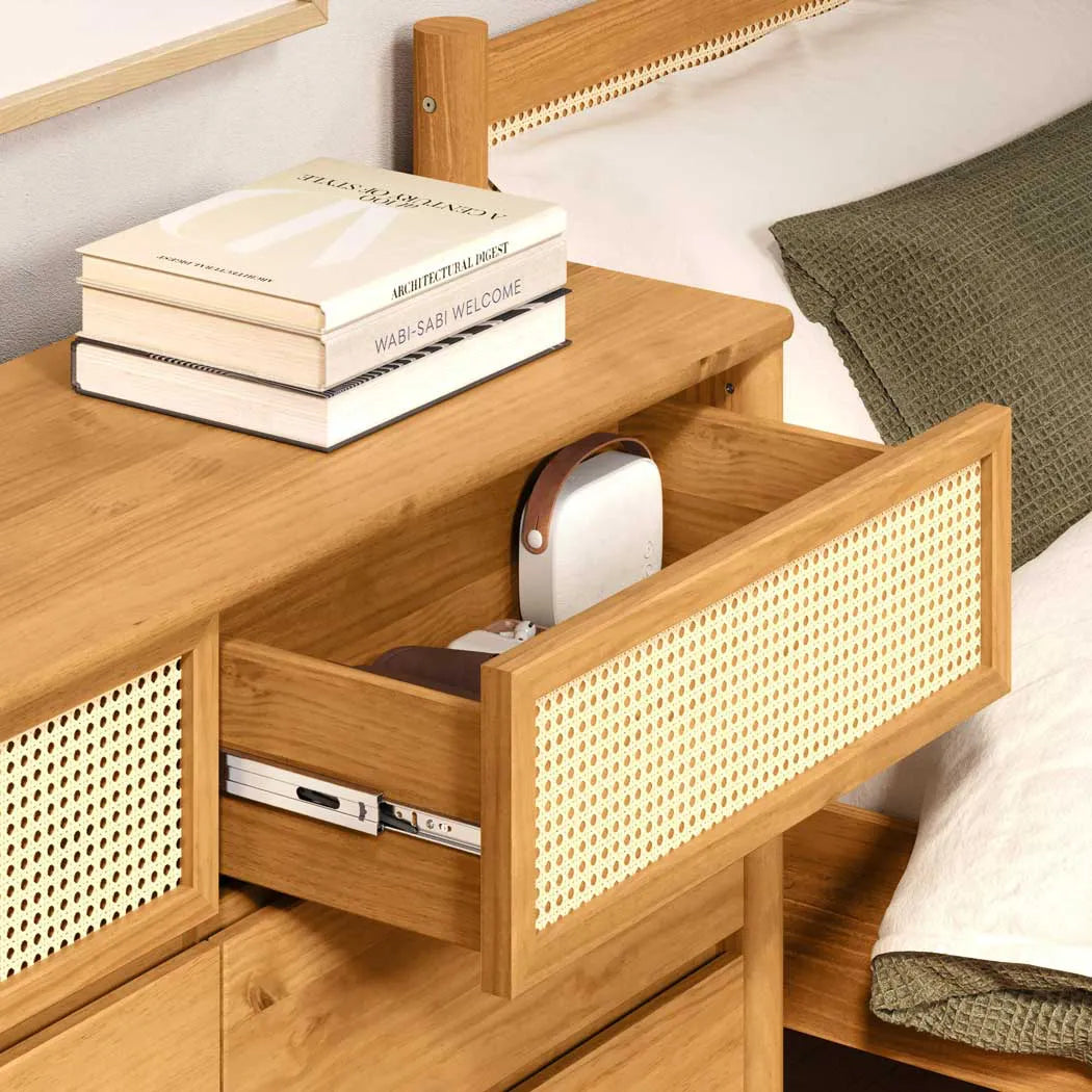 Comoda Semira Rattan - Madera Maciza
