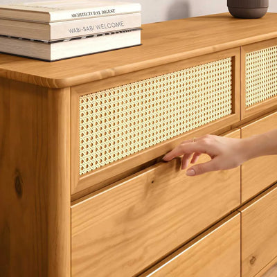 Comoda Semira Rattan - Madera Maciza