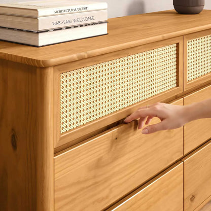 Comoda Semira Rattan - Madera Maciza