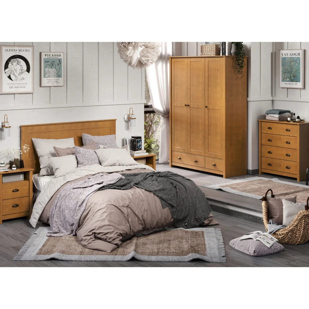 Cómoda 4 cajones Madera maciza Linea Colonial