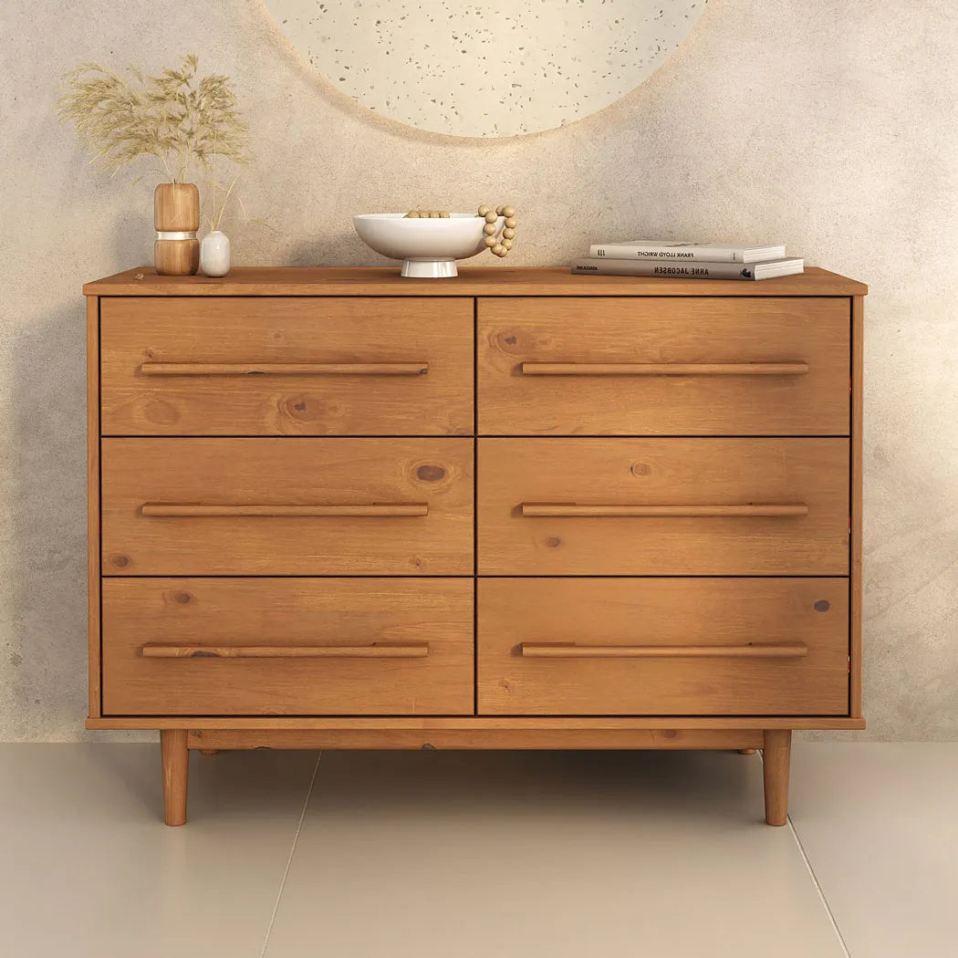 Comoda Trega 110CM 6 Cajones - Madera Maciza