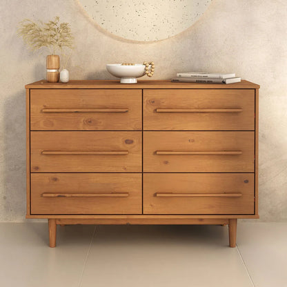 Comoda Trega 110CM 6 Cajones - Madera Maciza