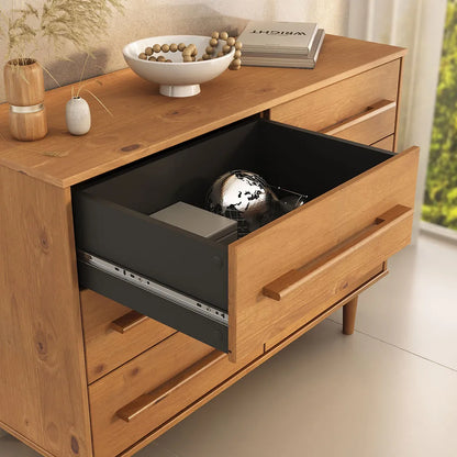Comoda Trega 110CM 6 Cajones - Madera Maciza