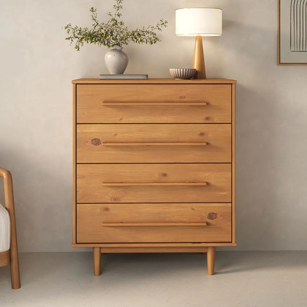 Comoda Trega 80CM 4 Cajones - Madera Maciza