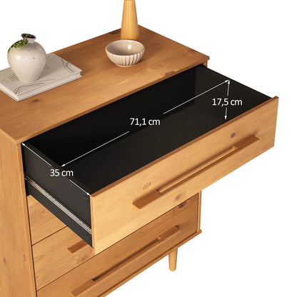 Comoda Trega 80CM 4 Cajones - Madera Maciza