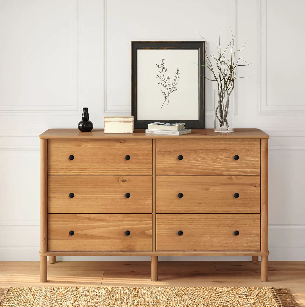 Comoda Apama 130CM 6 Cajones - Madera Maciza