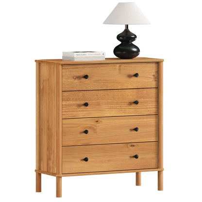Comoda Apama 90CM 4 Cajones - Madera Maciza