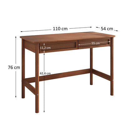 Escritorio 110cm Ratan Bilbao - Madera Maciza