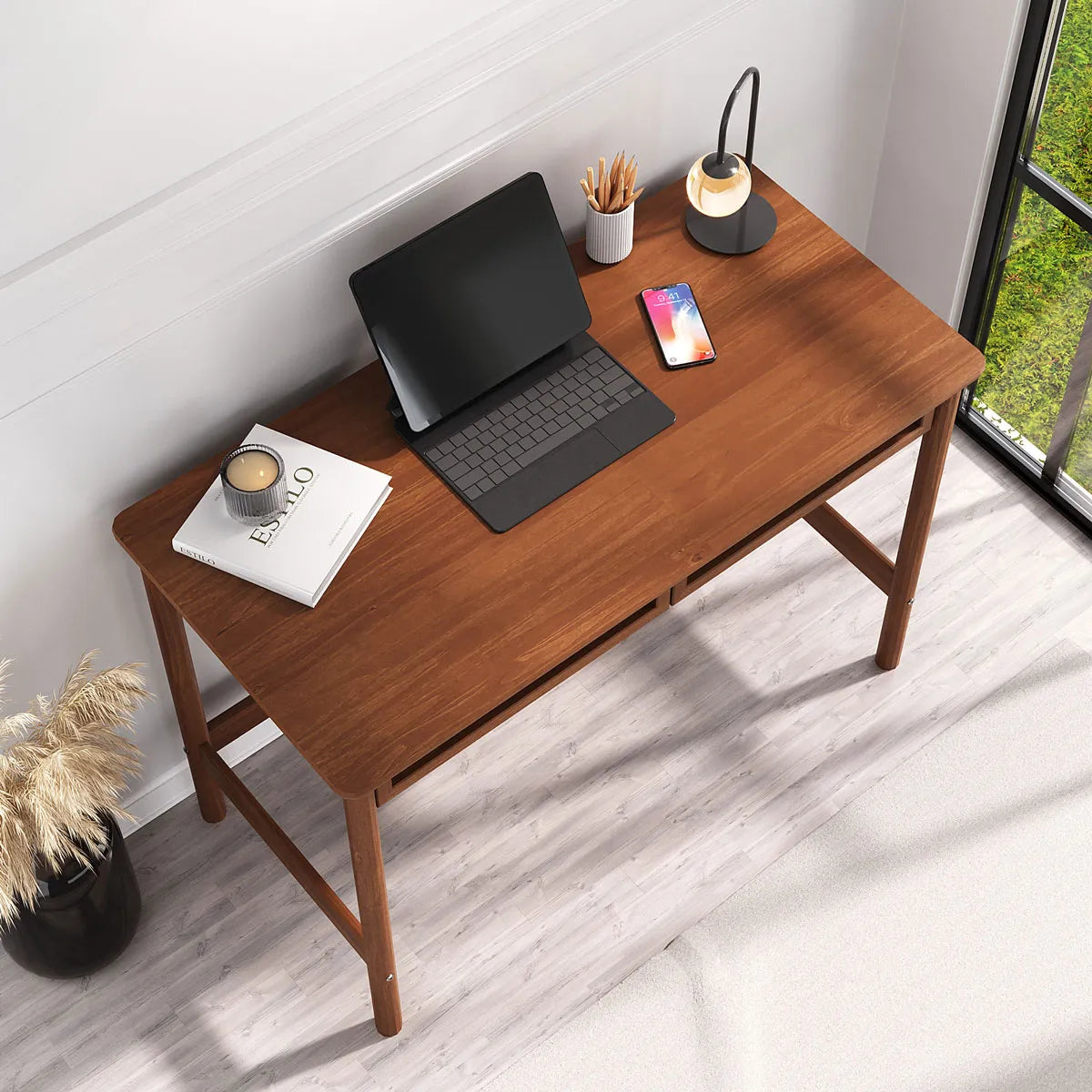 Escritorio 110cm Ratan Bilbao - Madera Maciza