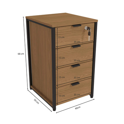 Cajonera con llave - Linea Industrial