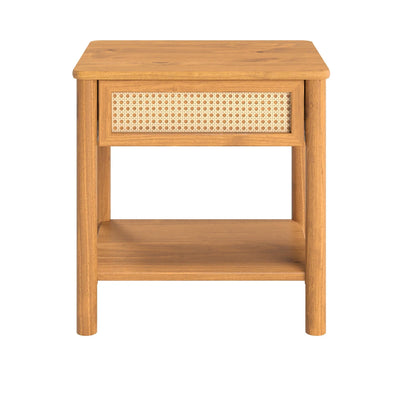 Mesa de luz Semira Ratan - Madera Maciza