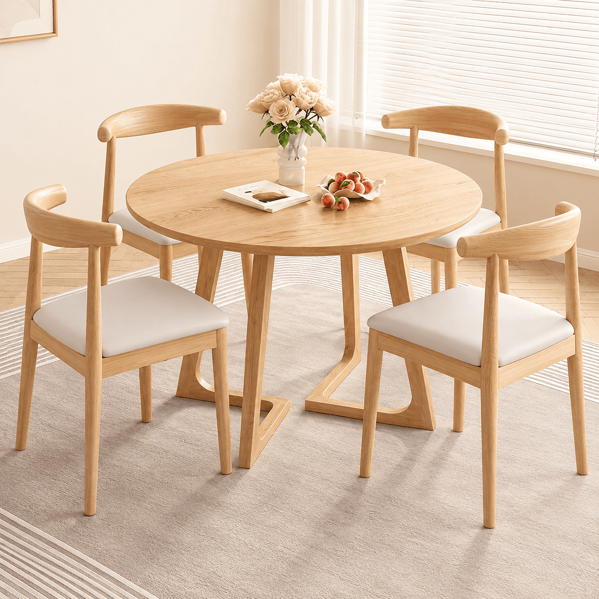 Juego de Comedor Alba 1.00cm con 4 Sillas Bergen