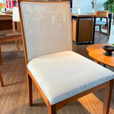 Juego de comedor Mesa Elma Redonda con Tapa de Vidrio con 4 Sillas Lara