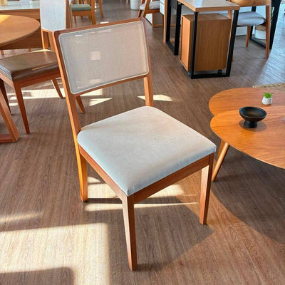 Juego de comedor Mesa Elma Redonda con Tapa de Vidrio Blanco con 4 Sillas Lola