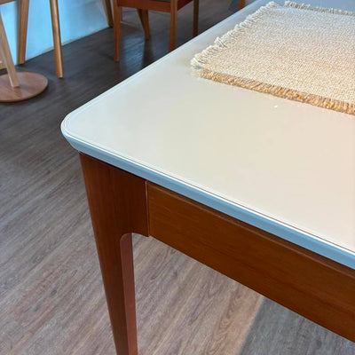 Juego de Comedor Mira con Vidrio Sobrepuesto Blanco con 6 Sillas Lola
