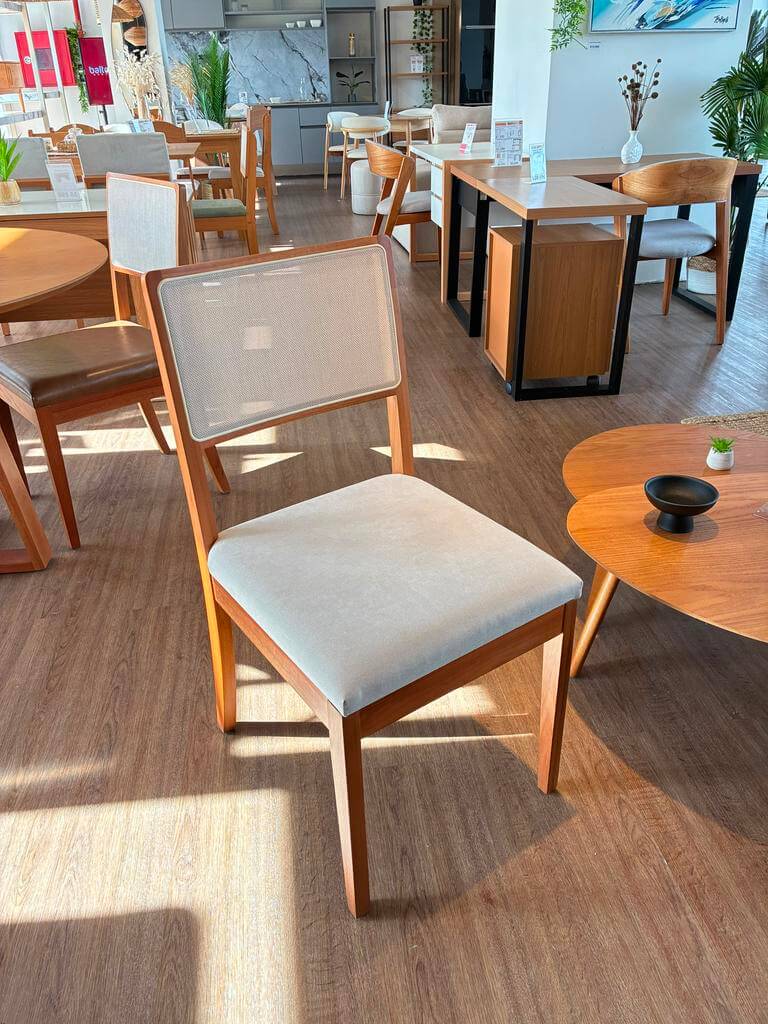 Juego de Comedor Mira con Vidrio Sobrepuesto Blanco con 6 Sillas Lola