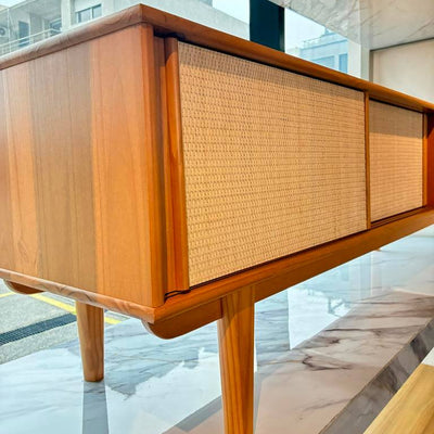 Rack TV 175CM con Ratan Serena - Madera Maciza