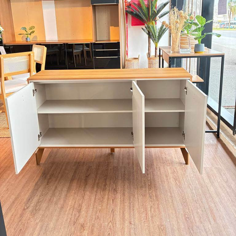 Aparador Recibidor Aura 140cm - Patas en madera maciza