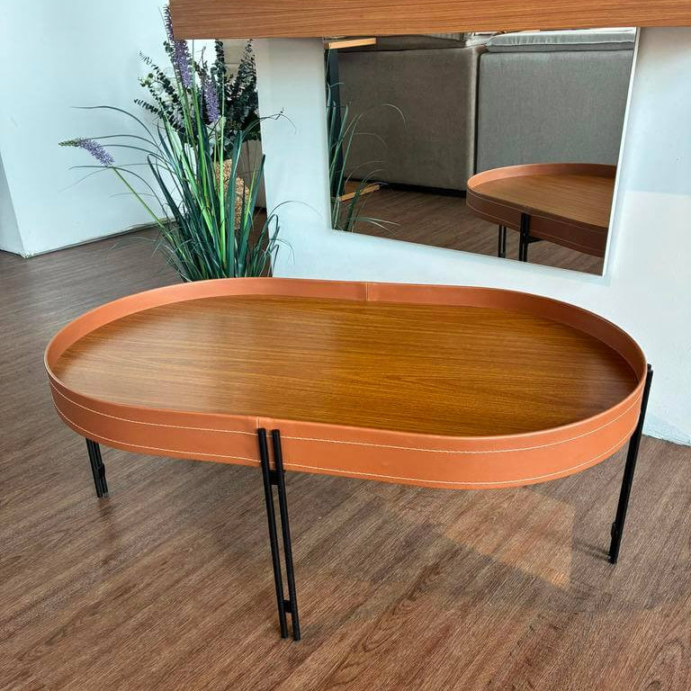Mesa Ratona Monaco 93cm Cuero/MDF