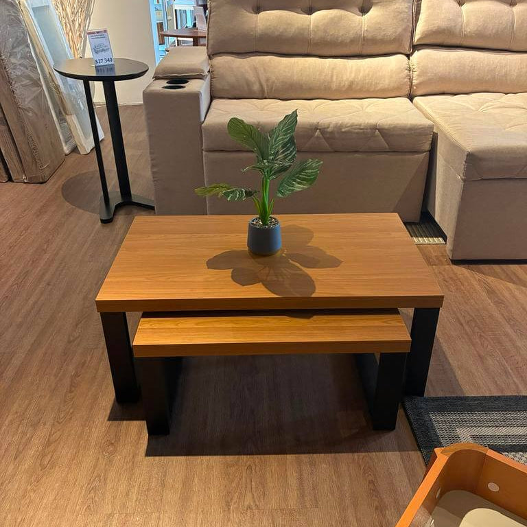Conjunto de Mesas Ratonas Industrial 100% MDF - Linea Factory