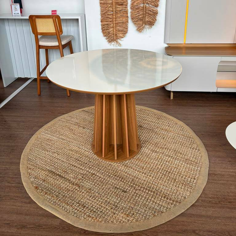 Mesa de Comedor Berlin Redonda 105CM - 100% MDF