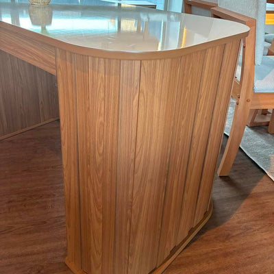 Escritorio Munich Curvo Mesa de Oficina C/1 Cajon 135cm 100% MDF