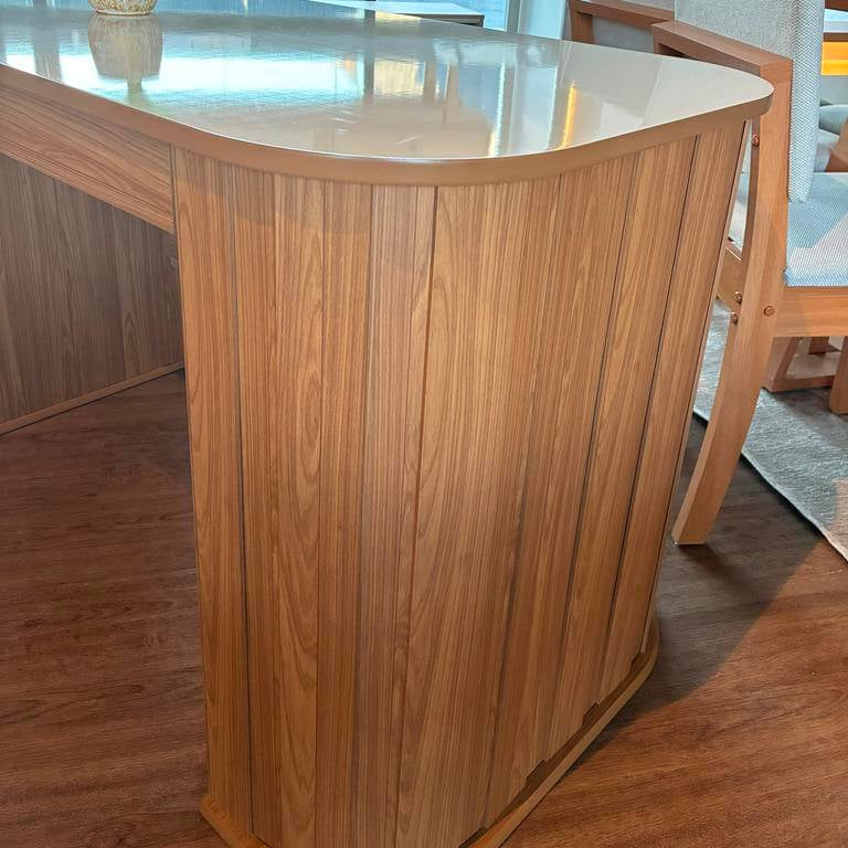 Escritorio Munich Curvo Mesa de Oficina C/1 Cajon 135cm 100% MDF