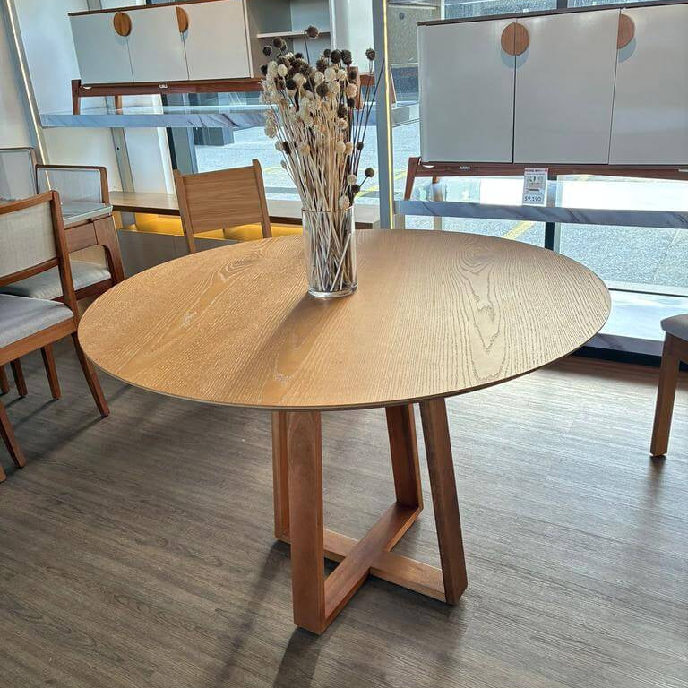 Mesa Asia Redonda 120cm - Madera Maciza