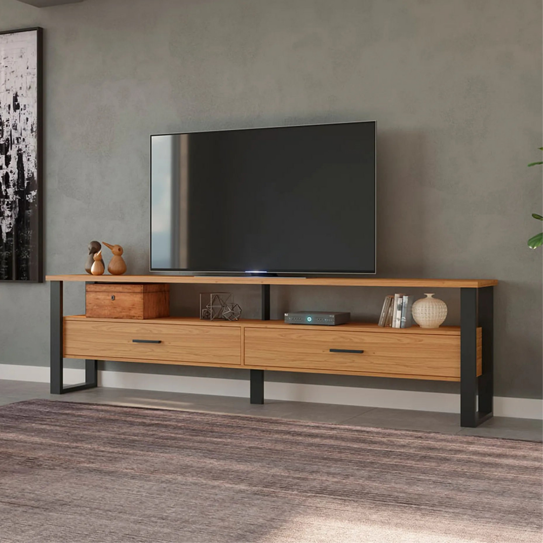 Rack para TV Industrial F43 220cm 100% MDF - Linea Factory