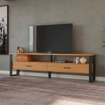 Rack para TV Industrial F43 220cm 100% MDF - Linea Factory