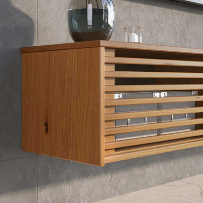 Rack Suspendido TV 175CM Ripado Riven - Madera Maciza