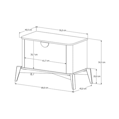 Mesa de Luz 89CM - Linea Buriti 100% MDF
