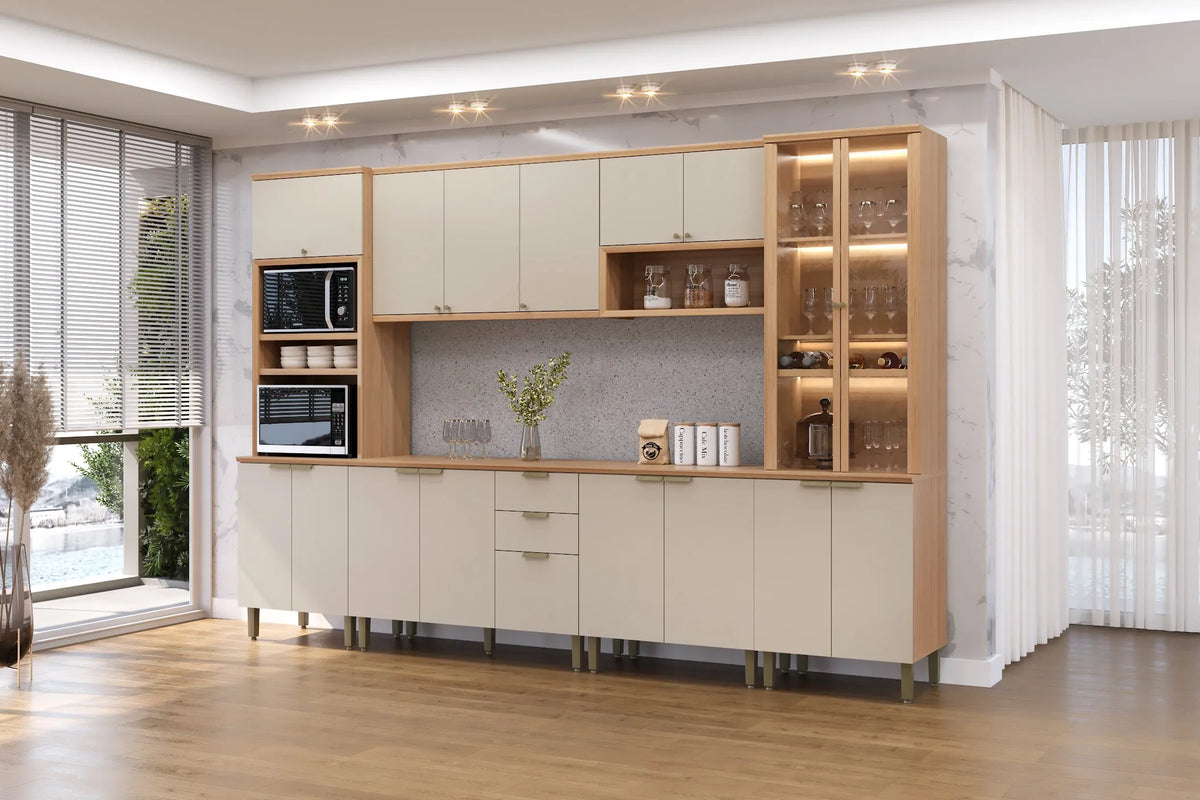 Cocina Modulada Selene KIT - 330CM - 100% MDF con Led