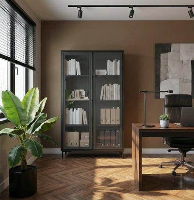 Cristalera Biblioteca Alta 2 Puertas - Linea Refresh
