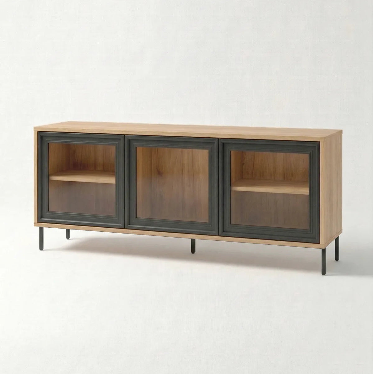Rack 136cm Puertas de Vidrio - Linea Refresh