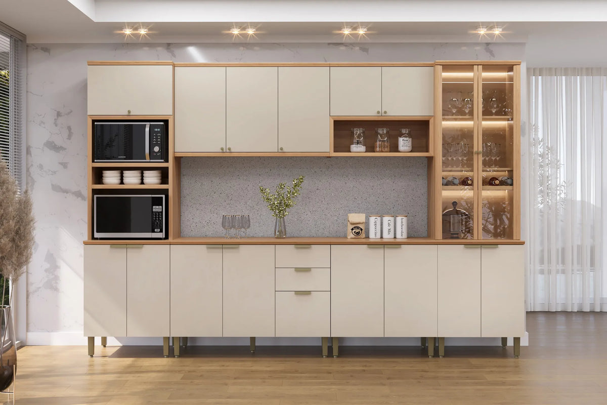 Cocina Modulada Selene KIT - 330CM - 100% MDF con Led
