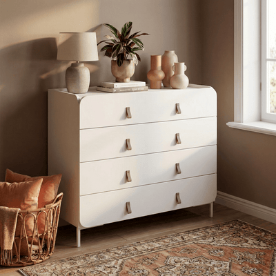 Comoda Curve 4 Cajones - 90CM Patas Metal