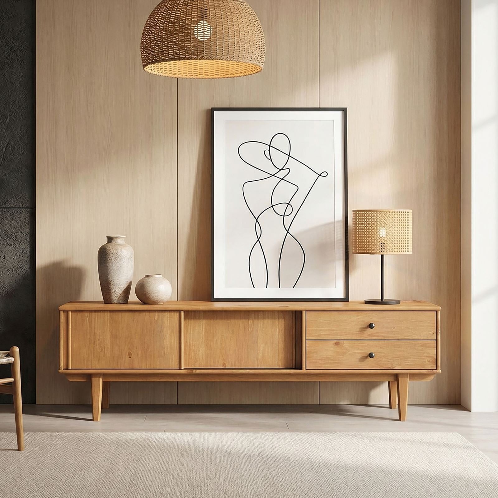 Rack TV 175CM Serena - Madera Maciza