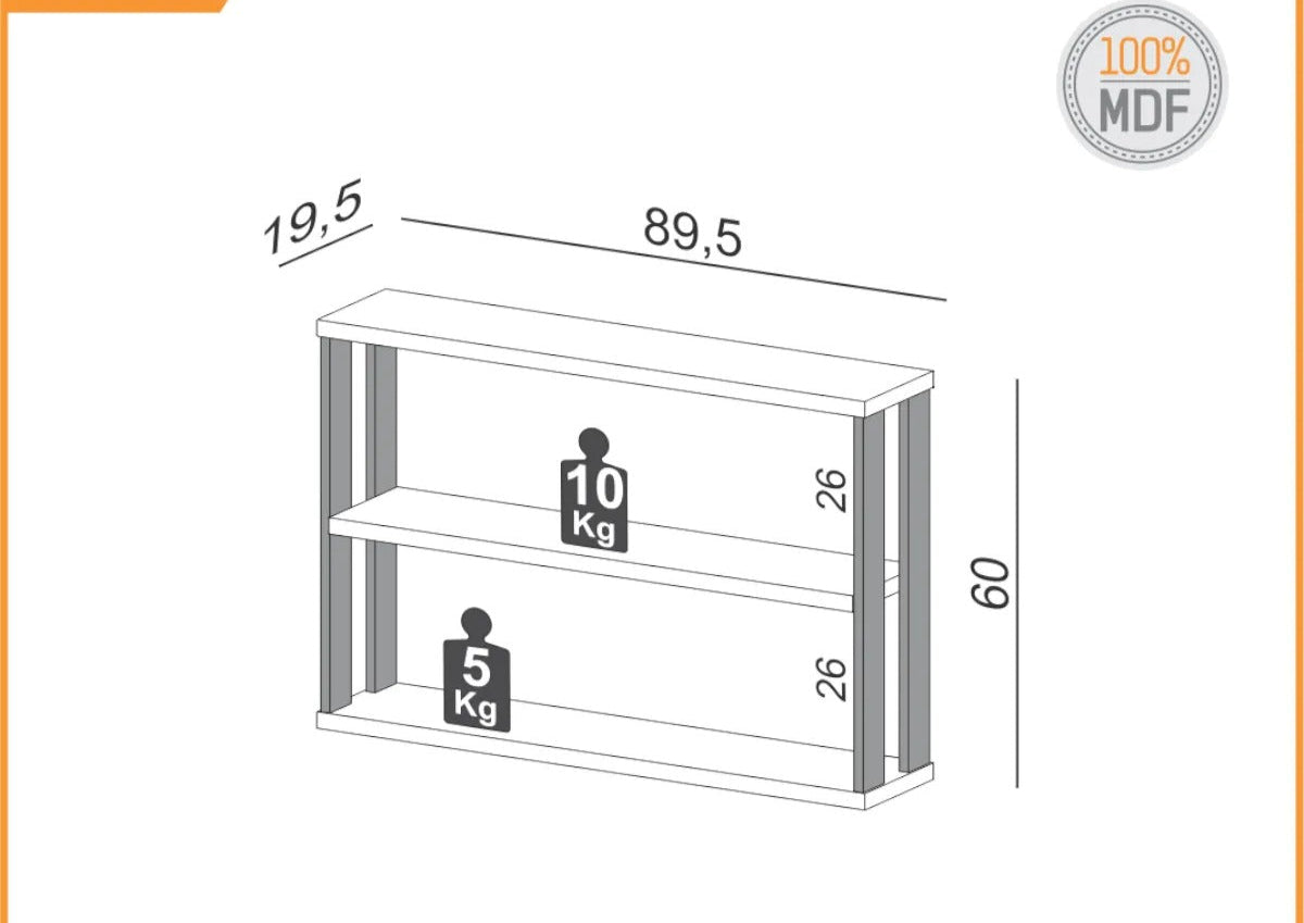 Estante Flotante F26 - Linea Factory