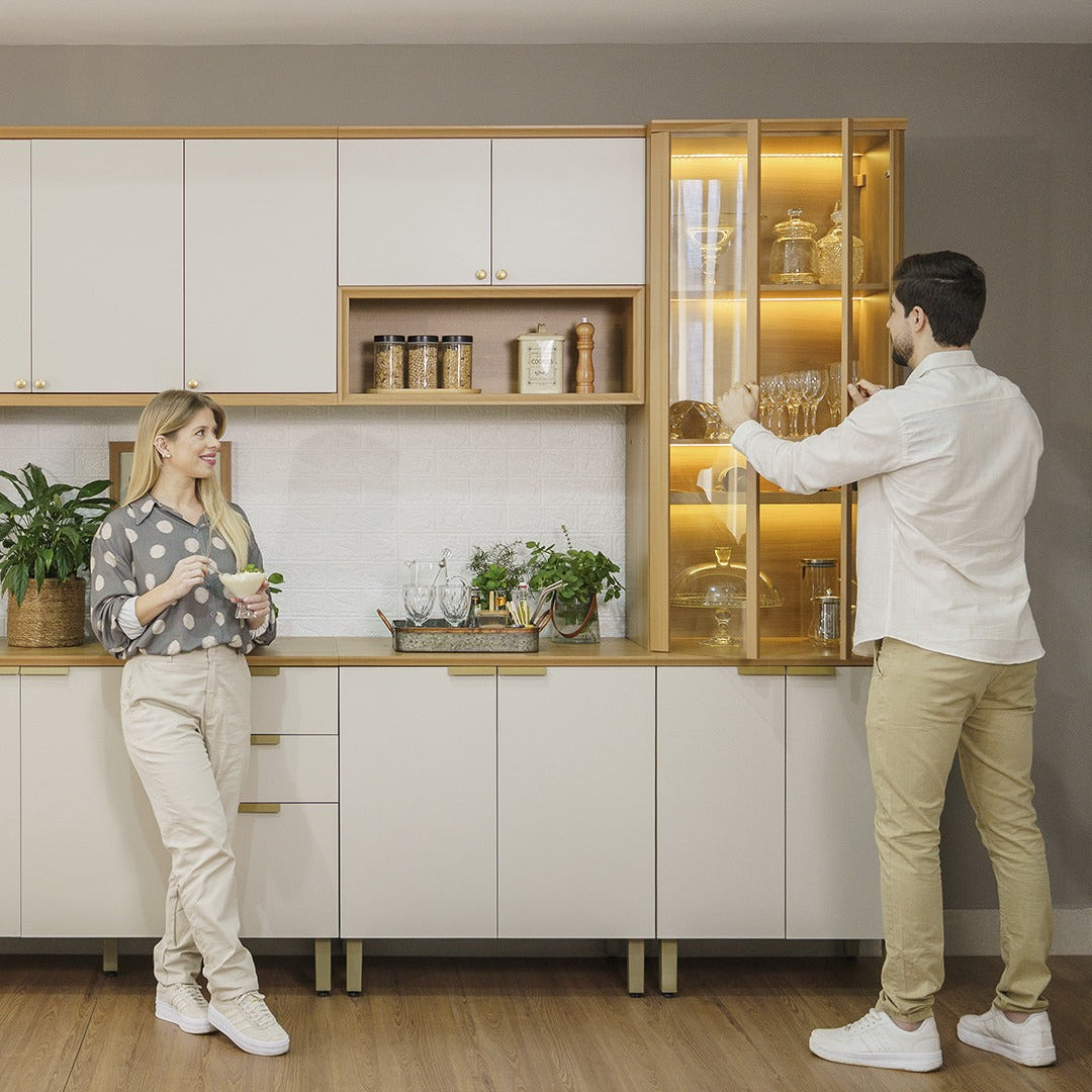 Cocina Modulada Selene KIT 6 Modulos - 330CM - 100% MDF con Led