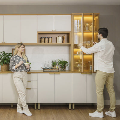 Cocina Modulada Selene KIT 6 Modulos - 330CM - 100% MDF con Led