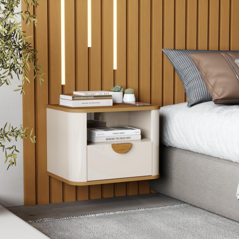 Mesa de Luz Flotante 45CM - Linea Buriti 100% MDF