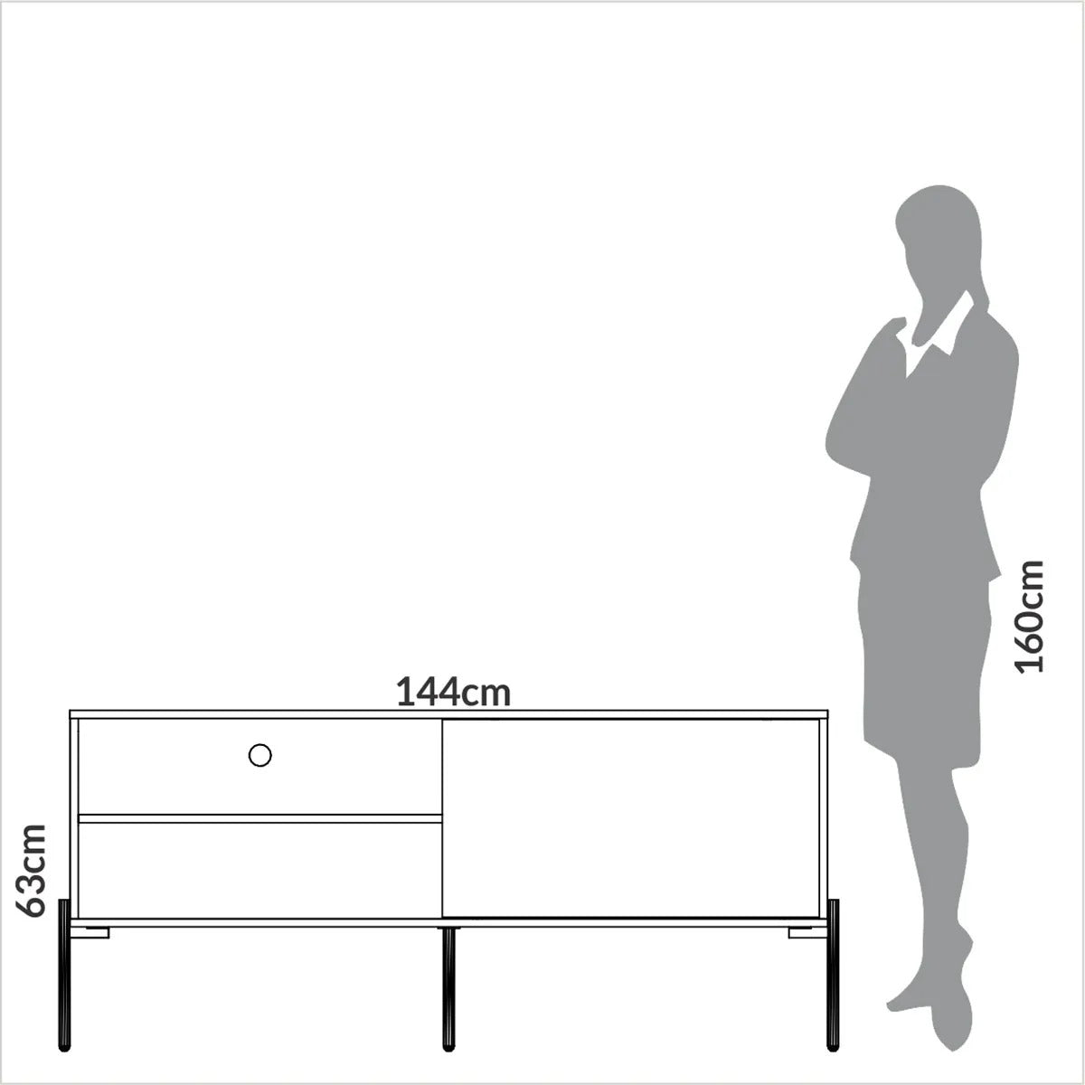 RACK MULER 140CM - 100% MDF