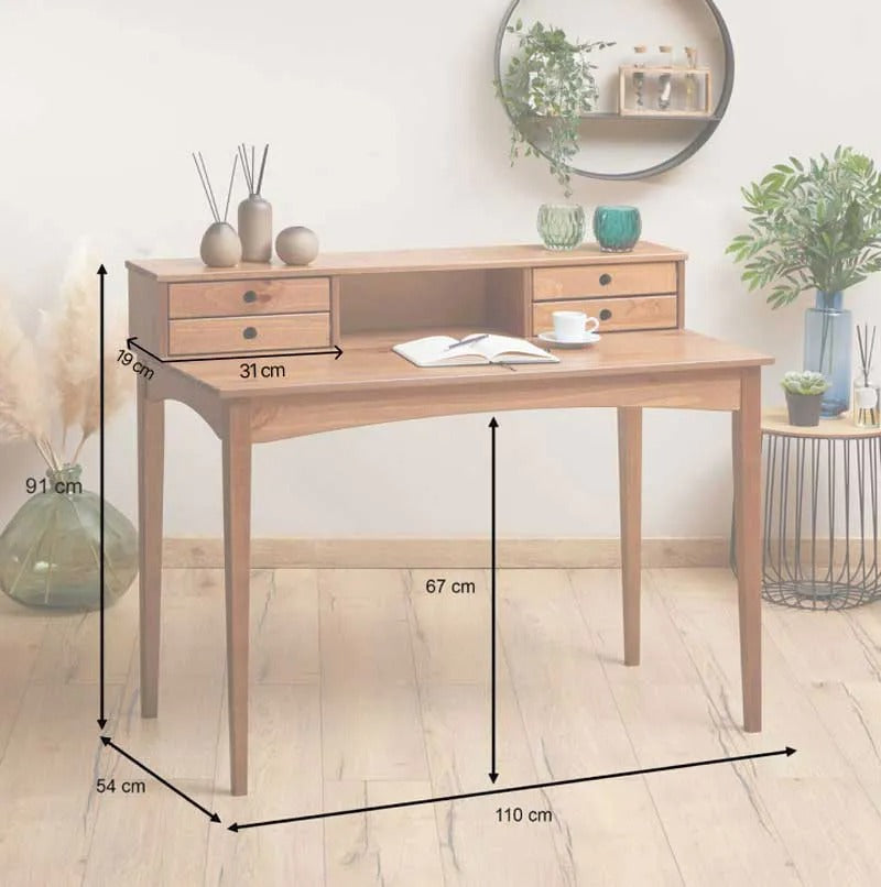 Escritorio 110cm Milan - Madera Maciza