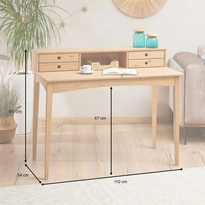 Escritorio 110cm Milan - Madera Maciza