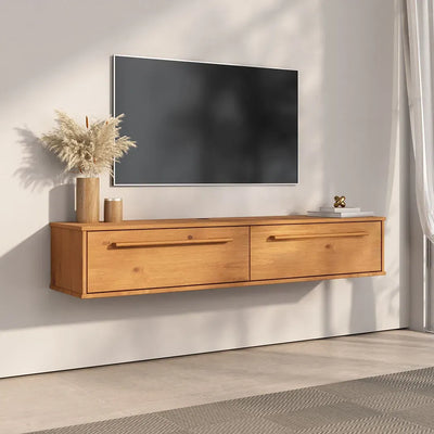 Rack TV 145cm Suspendido/Flotante Trega - Madera Maciza