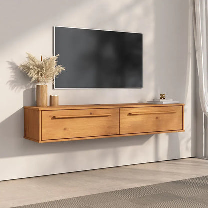 Rack TV 145cm Flotante Trega - Madera Maciza