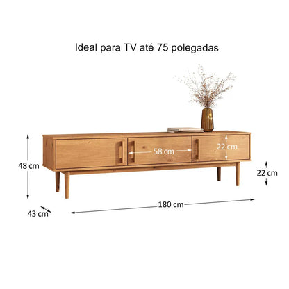 Rack TV 180CM Trega - Madera Maciza
